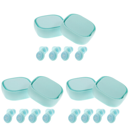 6Ensembles Bouchons D'oreilles Réutilisables Silicone Anti-Bruit 1