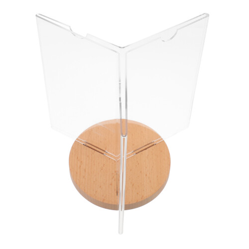 3Pièces Porte-Menu Rotatif Transparent Socle Stable 2