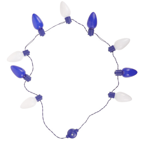 4Pièces Colliers Décoratifs LED Bleus Hanoukka Ampoule Pour 1
