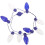 4Pièces Colliers Décoratifs LED Bleus Hanoukka Ampoule Pour 3