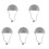 5Pièces Protecteurs Casquette ABS Gris Confort 4