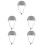 5Pièces Protecteurs Casquette ABS Gris Confort 8