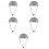 5Pièces Protecteurs Casquette ABS Gris Confort 9