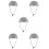 5Pièces Protecteurs Casquette ABS Gris Confort 10