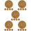 25Pcs Rustic Rattan Drink Coasters Round Braided Decorative Mats 9