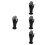 4Pièces Mannequin Main Noire PVC Multifonction Pour Bijoux Décor 4
