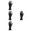 4Pièces Mannequin Main Noire PVC Multifonction Pour Bijoux Décor 7