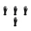 4Pièces Mannequin Main Noire PVC Multifonction Pour Bijoux Décor 8