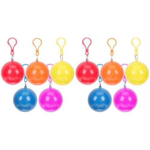10Pièces Ponchos Pliables Imperméables Couleurs Assorties 1