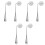 6Pièces Couverts Ergonomiques Argentés Maison Poids Polyvalents 3
