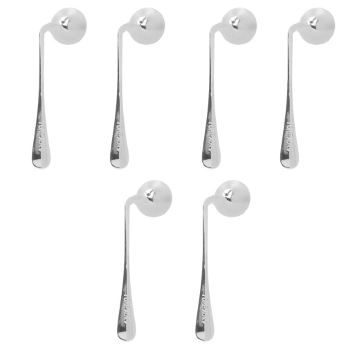 6Pièces Couverts Ergonomiques Argentés Maison Poids Polyvalents 2