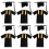 6Pièces Ensemble Robe Et Chapeau De Graduation Noir 5