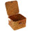 4Pièces Corbeille Orange En Rotin Avec Couvercle Pour Organiser 3