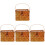 4Pièces Corbeille Orange En Rotin Avec Couvercle Pour Organiser 4