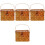 4Pièces Corbeille Orange En Rotin Avec Couvercle Pour Organiser 5