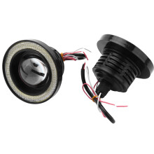 4Pcs Car Universal 3.5 Inch Cob Angel Eye Fog Lights Headlights Running Lights White