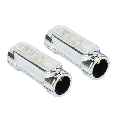 2X Motorcycle LED Highway Bar Switchback Driving Light/Turn Signal Light(Silver) 2