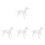 4Sets Transparante PVC Hondenmannequin Voor En Display 4
