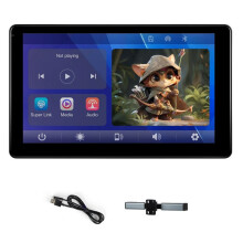 Monitor Poggiatesta per Auto Multifunzione da 9 Pollici per Sedile Posteriore, Lettore Video Touch Screen IPS con Carplay Android Auto