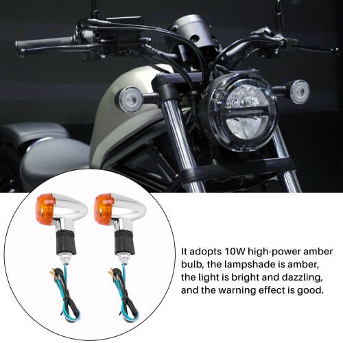 4PCs Motorcycle Turn Signals Amber Lights LED Indicator for 1