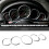 2X for  Cayenne 958 2011-2018 Silver Car Dashboard Meter Ring Covers Trim Interior Decoration 3