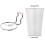 18 Sets Pegboard Bins with Rings Style Pegboard Hooks with Pegboard Cups Pegboard Cup Holder Accessories Transparent 6