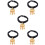 5Pièces Colliers Noir Pour Chats Avec Or Cloche 11