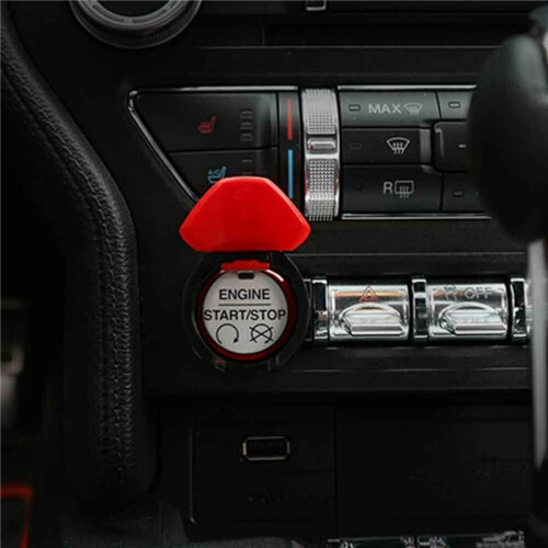 2X Car Ignition  Button Cover Ignition Engine Start Stop Button Cover Trim for  Mustang 2015 2016 2017 2018