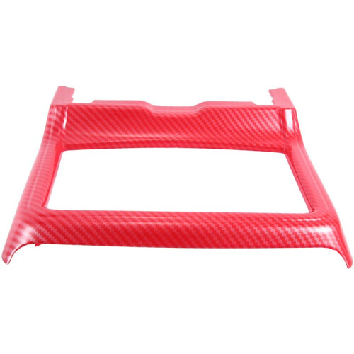 Car Interior Modification Front Drain Cup Frame Cup Holder Decorative Cover Red Carbon Pattern for  Charger 2016-21 1
