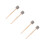 4Pièces Baguettes De Batterie Noir En Bois Et Mousse Pour Percussion 4