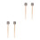 4Pièces Baguettes De Batterie Noir En Bois Et Mousse Pour Percussion 5