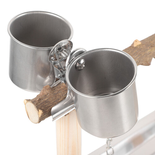 1Ensemble Perchoir Perroquet En Bois Naturel Pour Cage 2