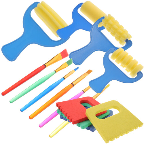 3Ensembles Outils De Grattage Peinture Enfants ABS 2