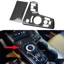 4Pcs Carbon Fiber Car Center Console Gear Shift Panel Cover Frame Sticker Trim for Sportage NQ5 2022