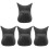4Pièces Coussin Repose- Shampooing PVC Noir Confortable Salon 4