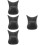 4Pièces Coussin Repose- Shampooing PVC Noir Confortable Salon 9