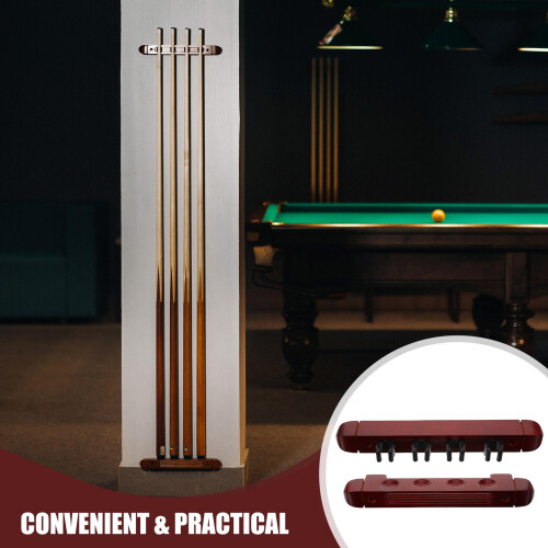 1Ensemble Porte-Queue De Billard En Bois Support Mural 2