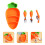 1Ensemble Plateau Ustensiles Silicone Durable Design Carotte 8