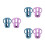6Pièces Housses Silicone Assorties Étanches Compatible 8