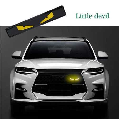 Devil'S Eye Logo Light Medium Mesh Light Car Modification Personalized Decorative Strip LED Luminous Decoration A 2