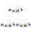 30Pièces Signets Pompons Multicolores Faits Main Pour DIY 2