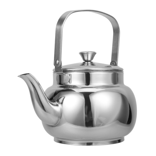 3Pcs Silver Stainless Steel Tea Kettle Comfortable Handle Home 2