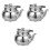 3Pcs Silver Stainless Steel Tea Kettle Comfortable Handle Home 5