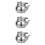 3Pcs Silver Stainless Steel Tea Kettle Comfortable Handle Home 10