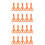20Pièces Clips Ciseaux Enfant Orange Plastique Robustesse Extérieur 10