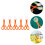 20Pièces Clips Ciseaux Enfant Orange Plastique Robustesse Extérieur 11