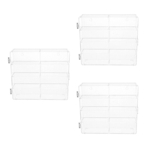 3Pièces Présentoir Et Rangement Clair Pour Modèles De Voitures Jouets 2