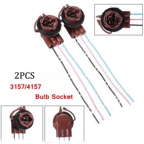 2X 3157 4157NA Bulb Socket Brake Turn Signal Light Harness Wire Plug Connector 2