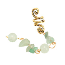 5pcs Alloy Hair Dreadlocks Jewelry Spring Pendant Hair Rings Green Small