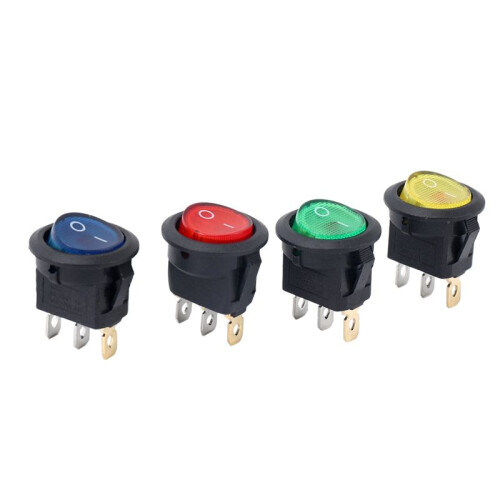 20 X 12V LED Illuminated Rocker -Off Toggle SPST  Dash Light Car Boat 1